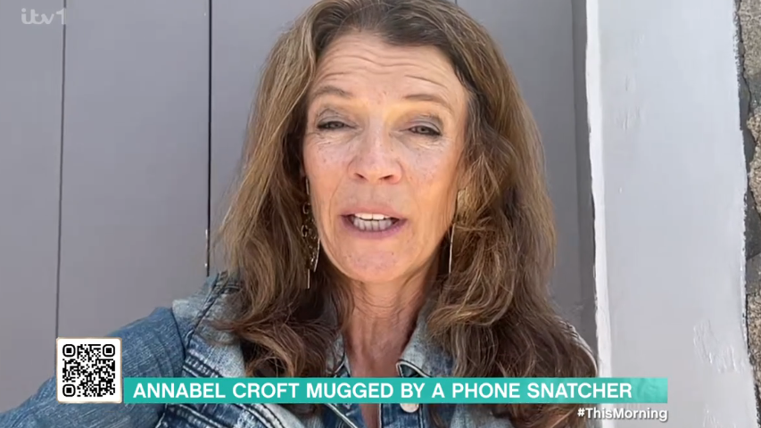 Annabel Croft was mugged in London. (ITV screengrab)