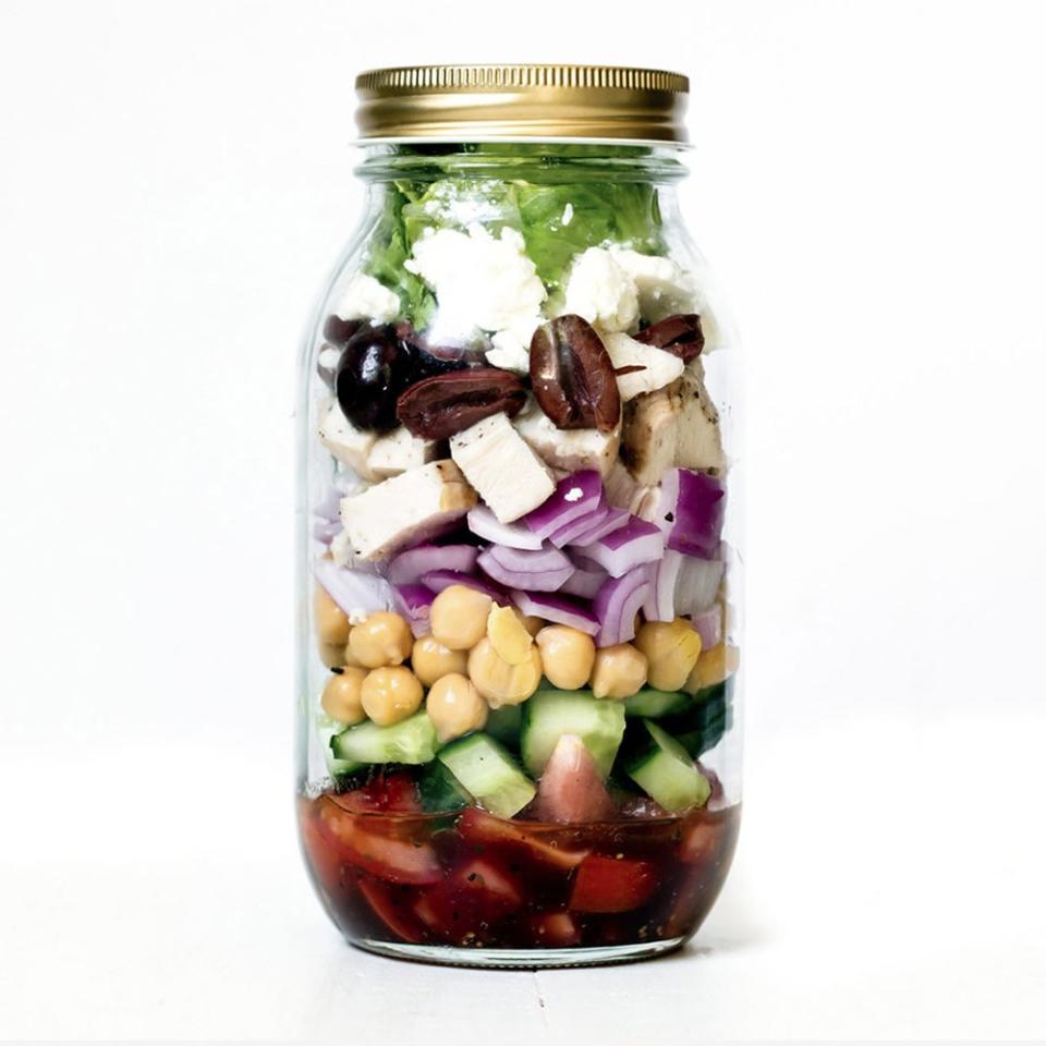 Greek Chickpea Chicken Salad