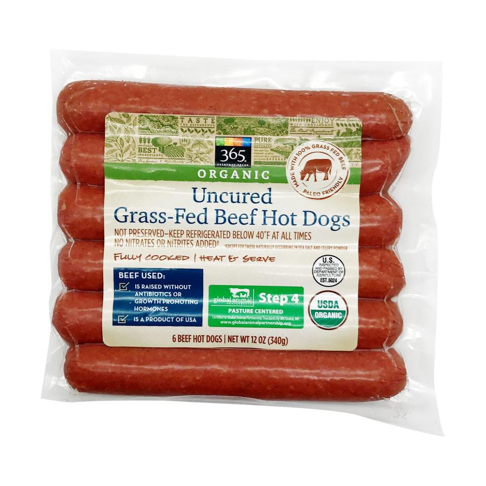 Organic Uncured Beef Hot Dogs, 12 oz