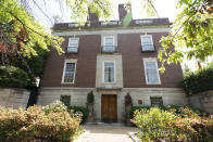 The embassy of the Islamic Republic of Afghanistan in Washington, Tuesday, May 17, 2022. The United States has taken control of Afghanistan's embassy in Washington and the country's consulates in New York and California. The State Department says it had assumed "sole responsibility" for the security and maintenance of the diplomatic missions effective on Monday and will bar anyone from entering them without its permission. The move came after the department said the embassy and consulates had "formally ceased conducting diplomatic and consular activities in the United States." (AP Photo/Manuel Balce Ceneta)