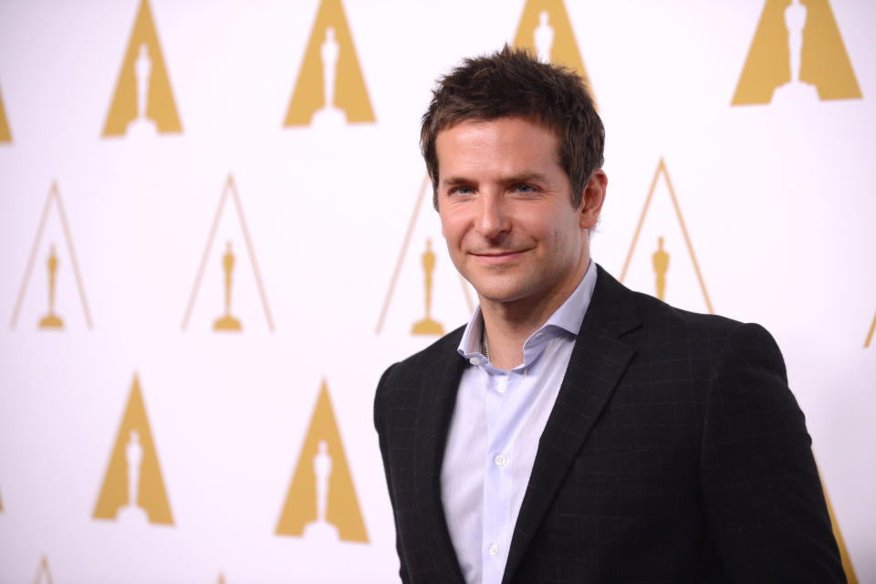 Bradley Cooper arrives at the 86th Oscars Nominees Luncheon, on Monday, Feb. 10, 2014, in Beverly Hills, Calif. (Photo by Jordan Strauss/Invision/AP)