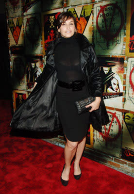 Gina Gershon at the New York premiere of Warner Bros. Pictures' V for Vendetta