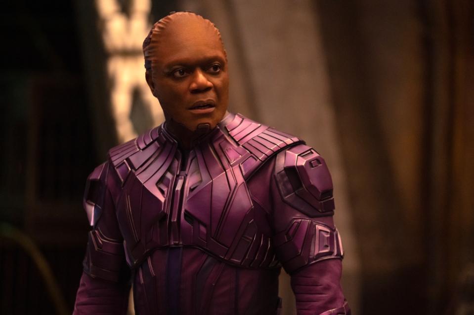 Chukwudi Iwuji as The High Evolutionary in Marvel Studios' Guardians of the Galaxy Vol. 3. Photo by Jessica Miglio. © 2023 MARVEL.