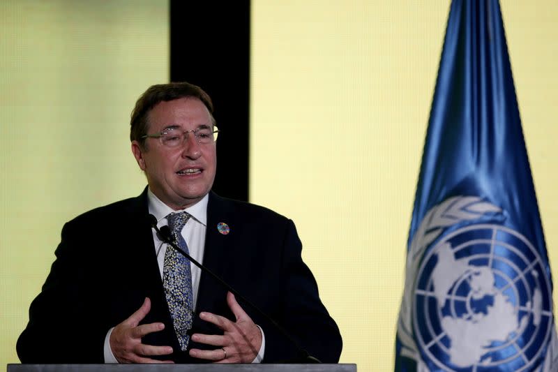 FILE PHOTO: UNDP's Steiner speaks during presentation of the 2019 UNDP Human Development Report in Bogota