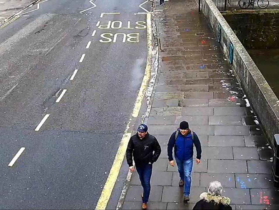 CCTV image of Russian Nationals Ruslan Boshirov and Alexander Petrov in Salisbury (Metropolitan Police/PA) (PA Media)