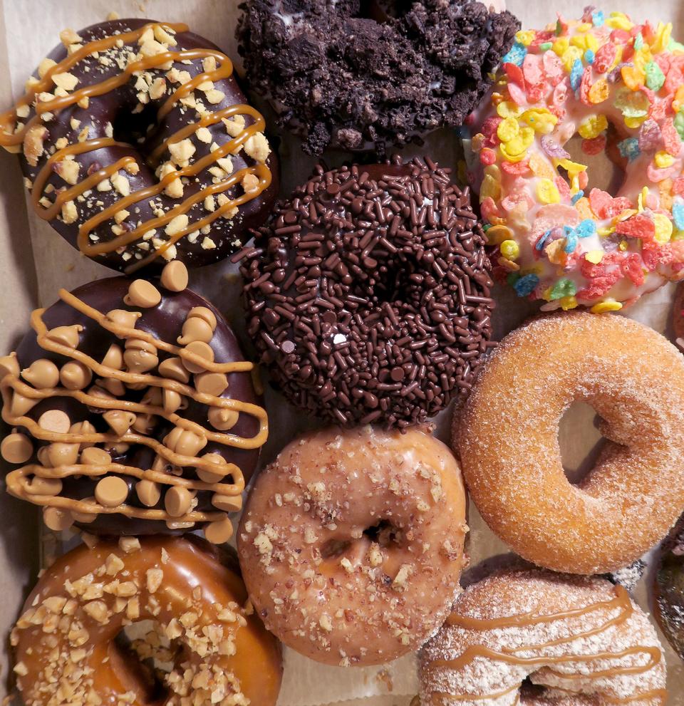 Some of the treats at Top That! Donuts at the Point Pleasant Beach shop Thursday, May 26, 2022.  The business is run by husband-and-wife owners Danielle and Chris Wolowitz.