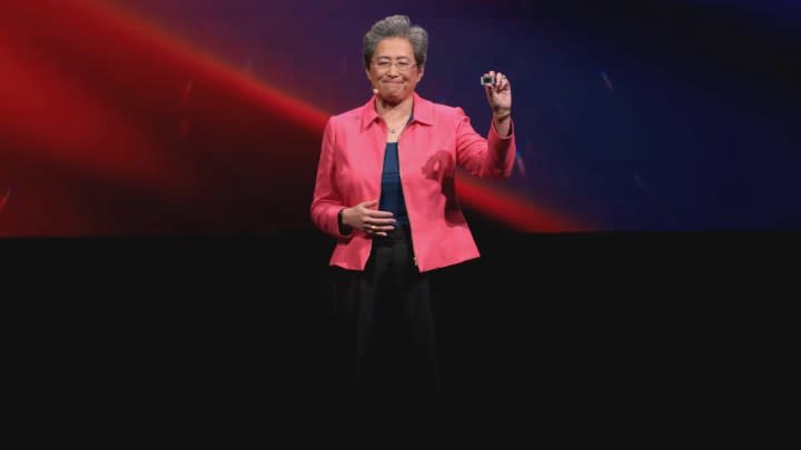 AMD's CEO delivering the Computex 2024 presentation.