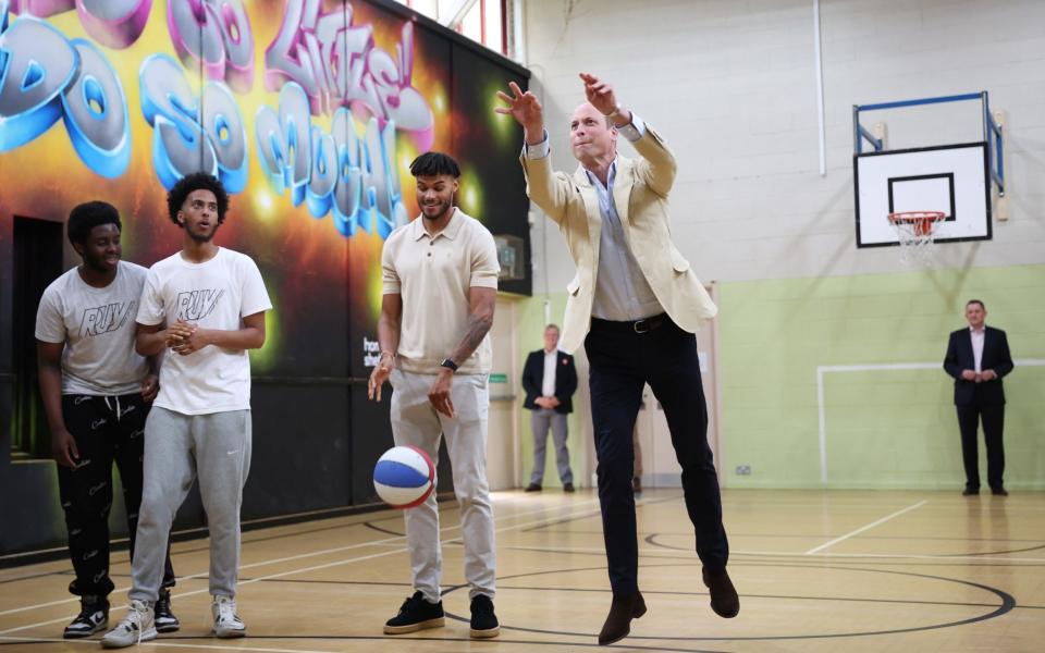 The Prince during a visit to Reach Up Youth in Sheffield, a charity focused on inspiring young people who live in a crime hot spot