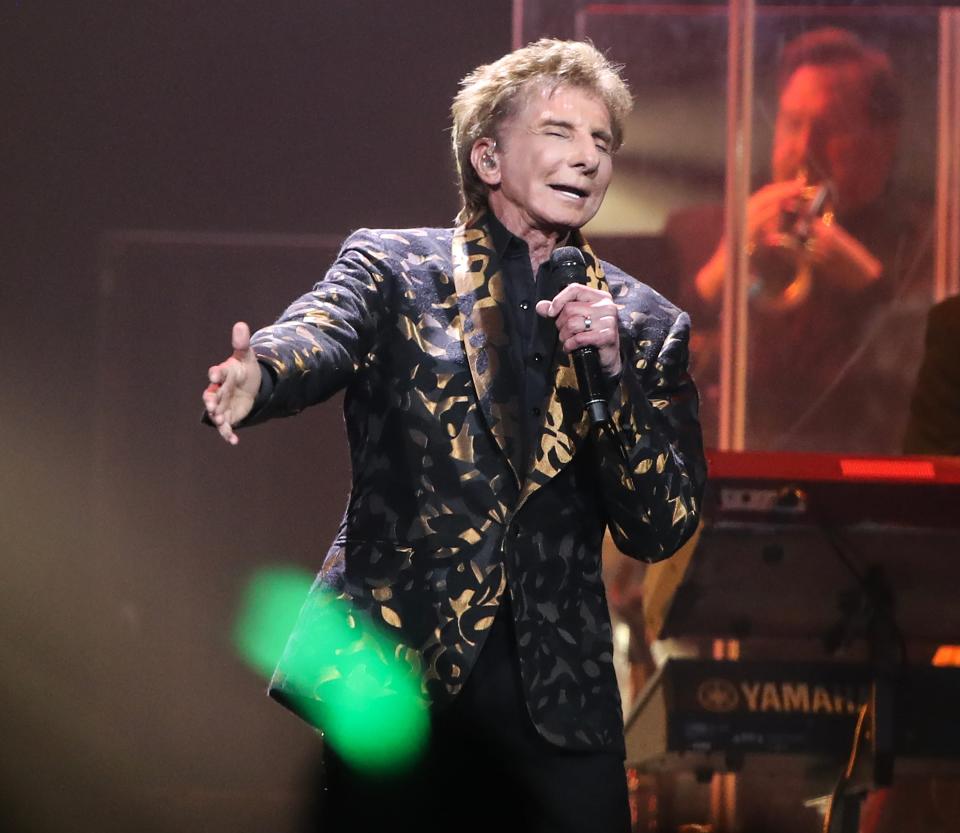 The songs and style of Barry Manilow (pictured) will be celebrated at a tribute concert on Saturday at Flagler Auditorium in Palm Coast.