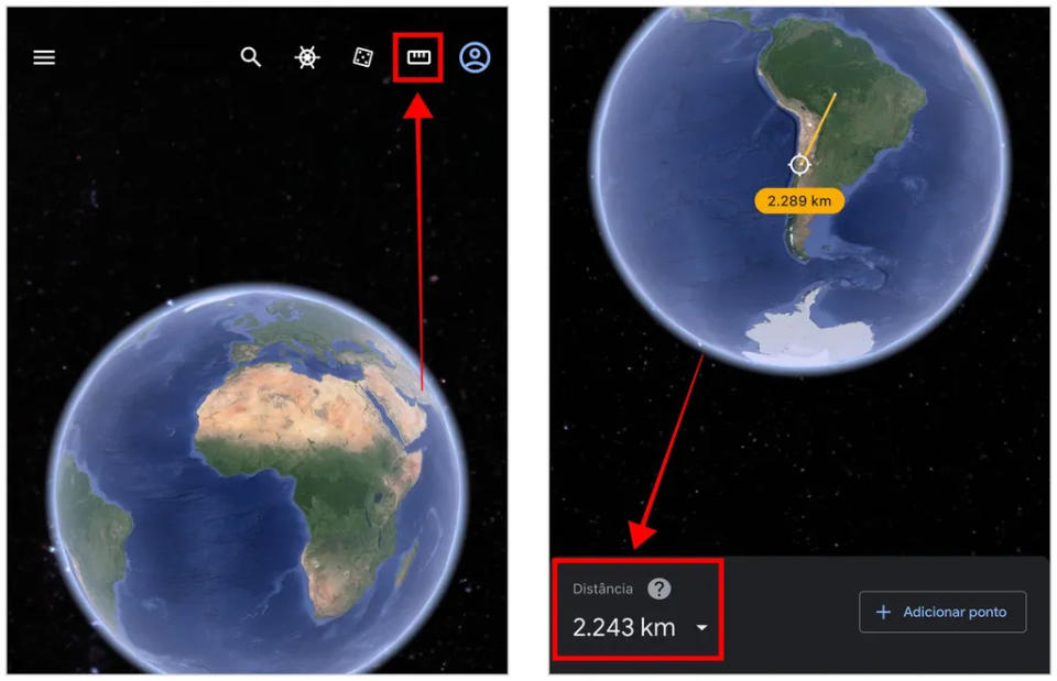 Como medir área no Google Maps no celular (Captura de tela: Caio Carvalho)