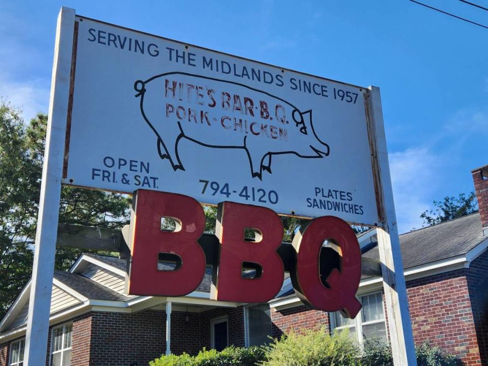 Hite’s Bar-B-Que in West Columbia made Southern Living’s 2022 list of the top 50 barbecue joints in the South.