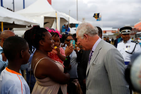 Britain's Prince Charles greets the crowd during an official welcome ceremony and parade during a visit to St Lucia, March 17, 2019. REUTERS/Phil Noble/Pool