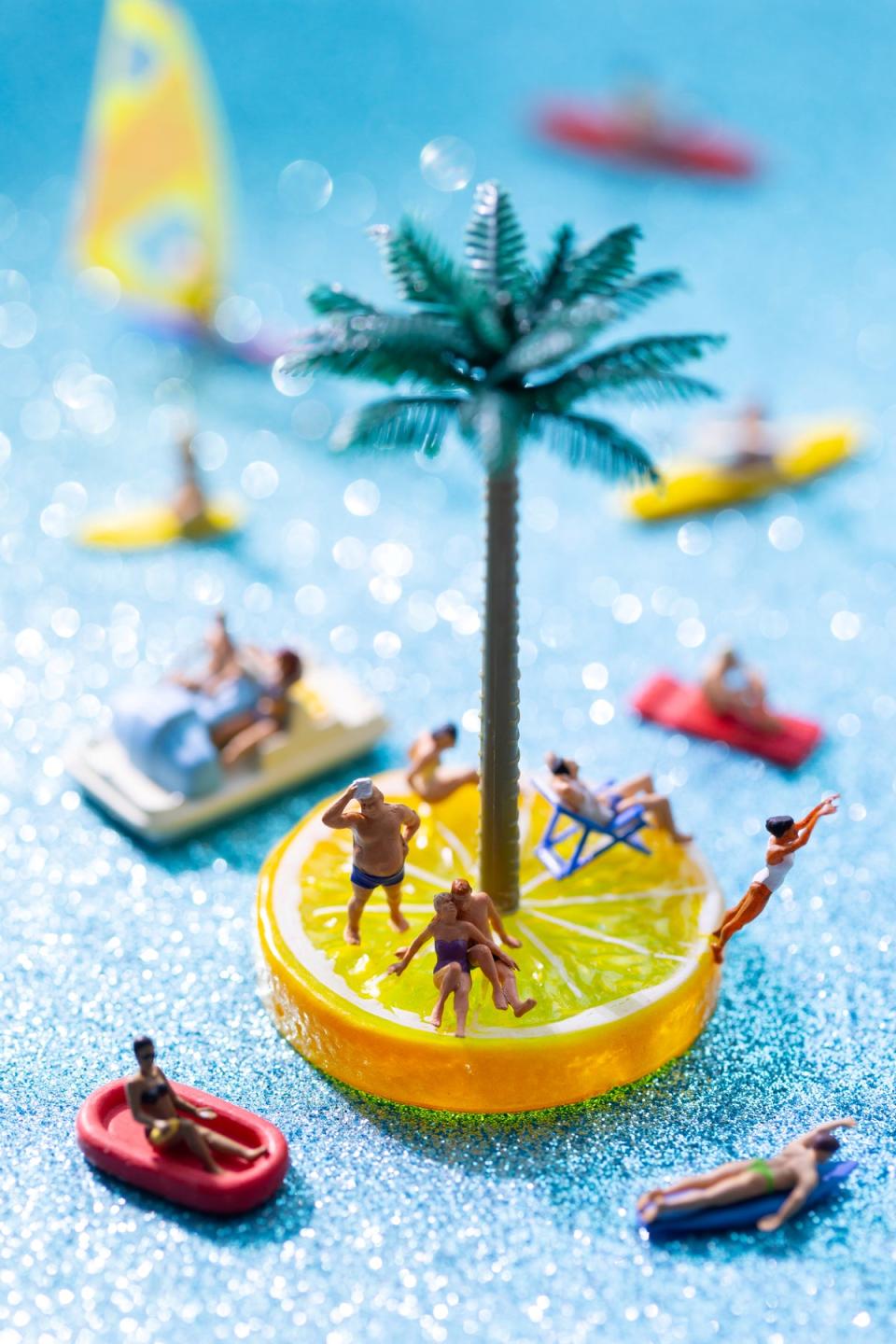 Holidays and travel are recurring themes in the artist’s 100 Dioramas in 100 Days (David Gilliver/SWNS)