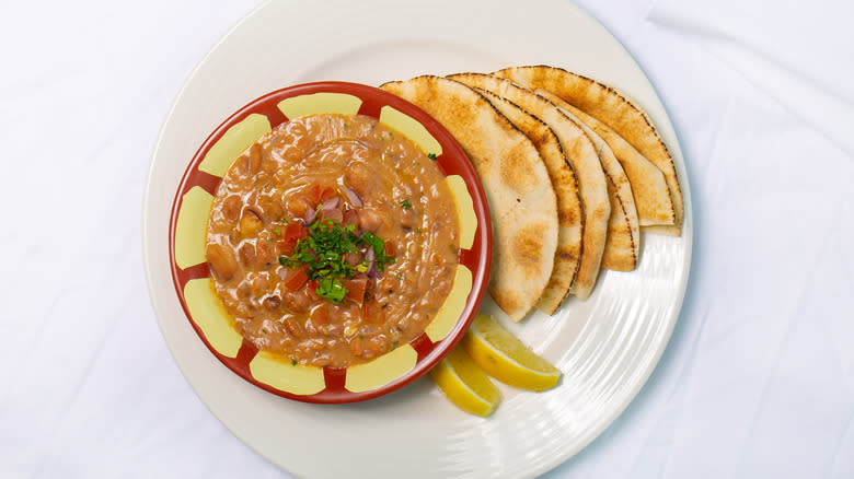 Egyptian ful medames aish baladi