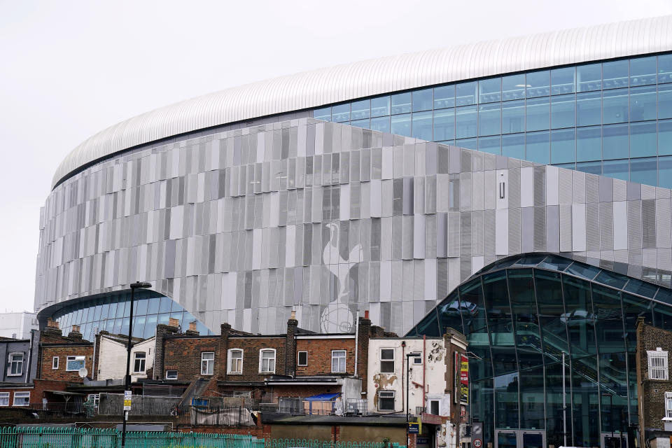 Tottenham Hotspur Stadium was designed with an NFL configuration in mind, as the league planned to stage more international games or potentially move a franchise to London. (John Walton/PA Wire)