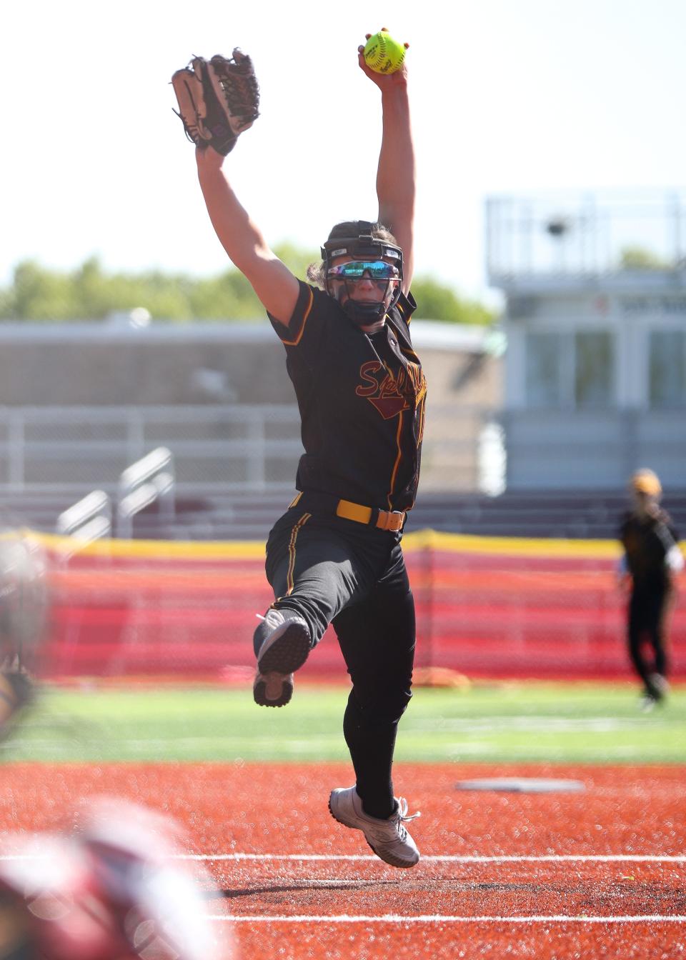 Cardinal Spellman's Taylor Dolan during a game against East Bridgewater on Wednesday, May 18, 2023.