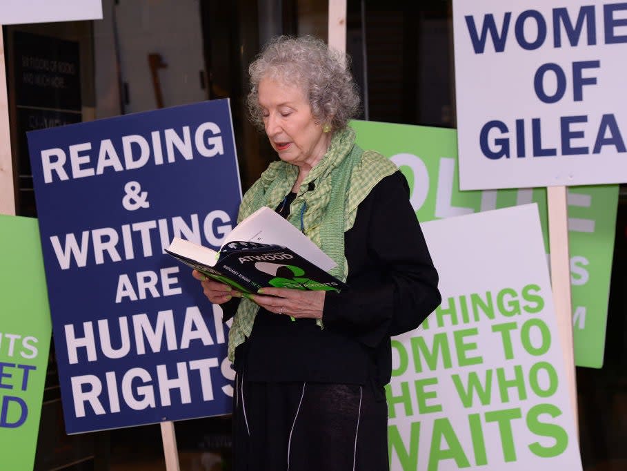 A de facto feminist fairy godmother for our woke times: Margaret Atwood at a London reading of 'The Testaments': Getty