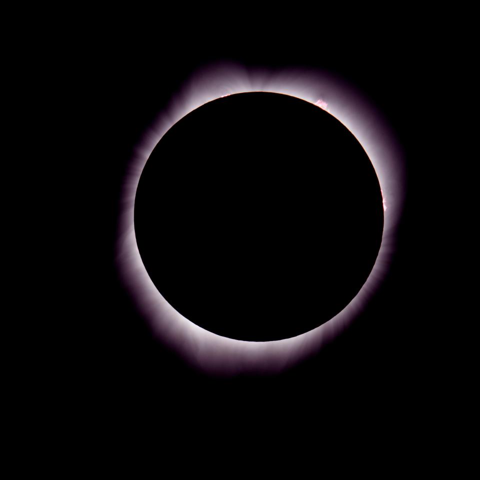 Here's a total solar eclipse as seen on Aug. 21, 2017, in Monmouth, Oregon.