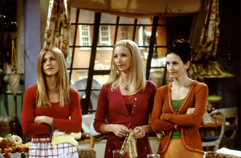 Jennifer Aniston, Courteney Cox y Lisa Kudrow en Friends