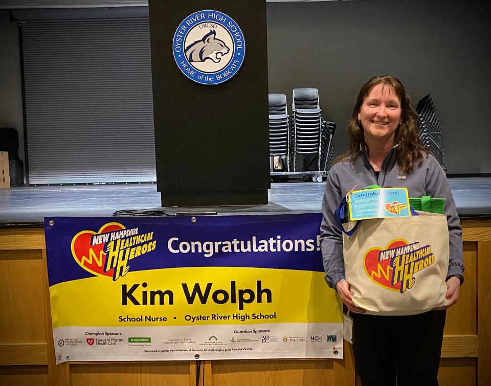 Kim Wolph from Oyster River High School was recently named Seacoast Healthcare Hero.