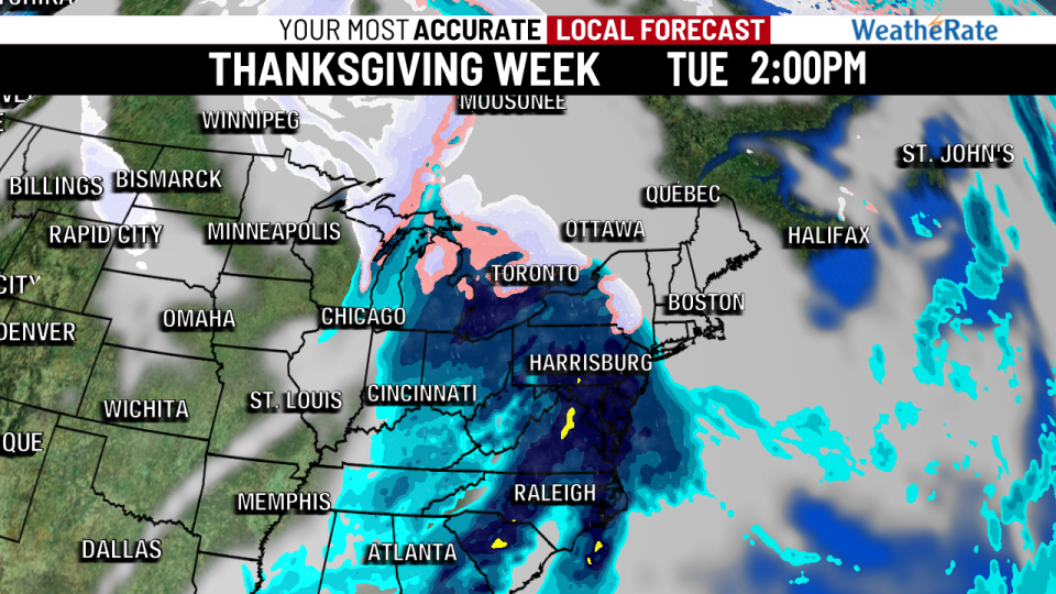 Model guidance shows the potential for a soaking rain next Tuesday.