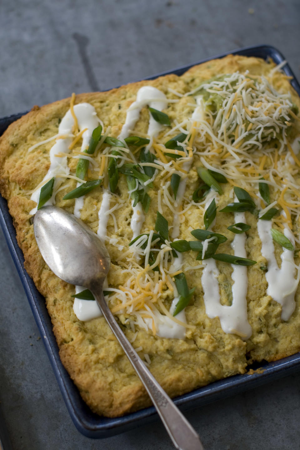 This Jan. 6, 2014 photo shows chili cornbread pie in Concord, N.H. (AP Photo/Matthew Mead)