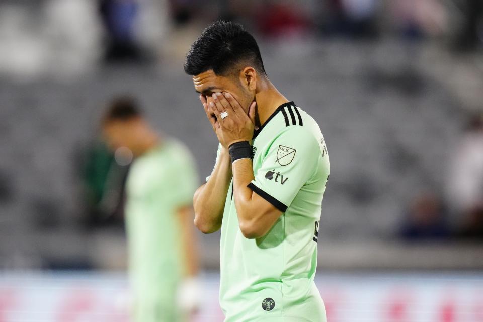 Austin FC midfielder Memo Rodriguez mourns Saturday night's 1-0 loss to the Colorado Rapids, MLS' worst team. The loss essentially ended any playoff hopes remaining for El Tree.