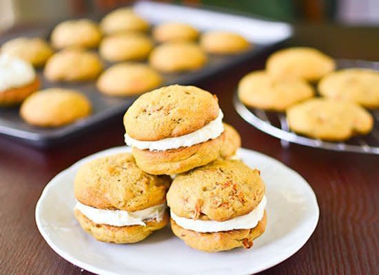 <strong>Get the <a href="http://www.justputzing.com/2012/04/carrot-cake-whoopie-pies.html" target="_hplink">Carrot Cake Whoopie Pie recipe</a> by Just Putzing Around the Kitchen</strong>