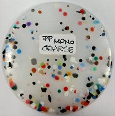 <span class="caption">This plastic blend has a confetti effect by incorporating recycled propylene.</span> <span class="attribution"><span class="source">© Sibele Cestari</span>, <span class="license">Author provided</span></span>