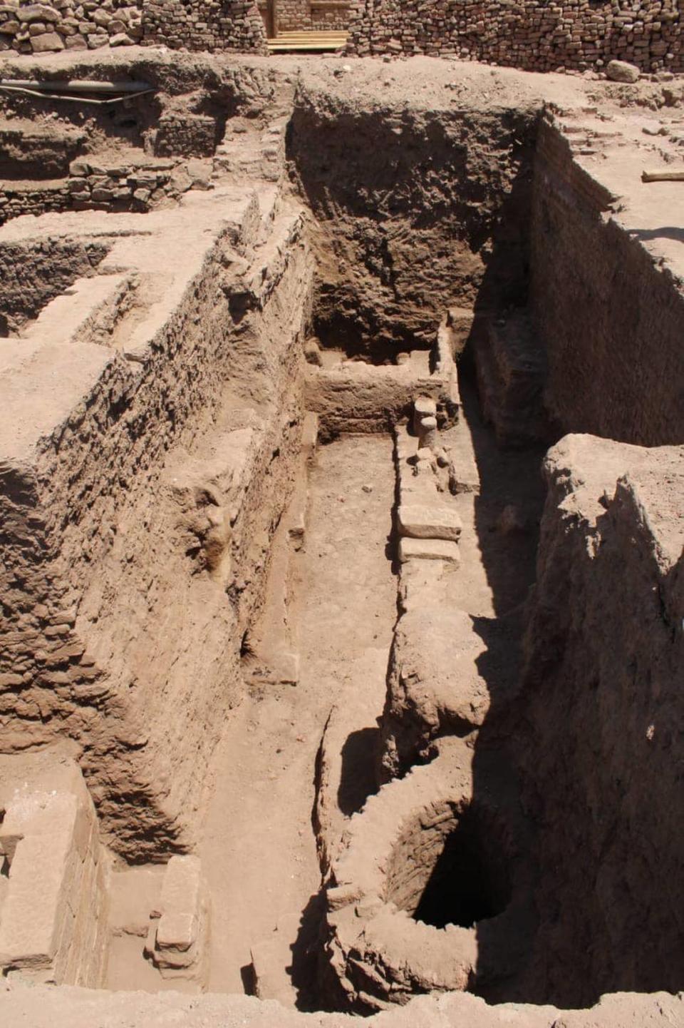 A view of the ruins at the temple.