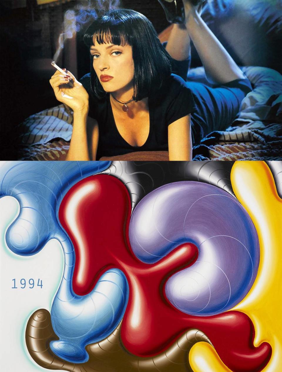 1994 – Pulp Fiction/Kenny Scharf, Globe Glob 60 x 47.7 inches