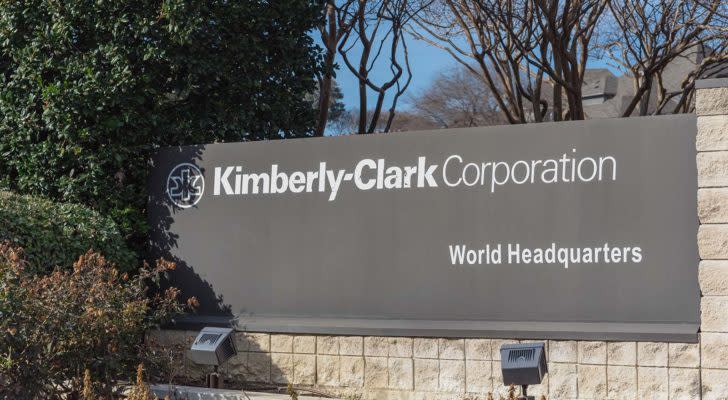 Kimberly Clark (KMB) sign, positioned outside the world headquarters’ main entrance.