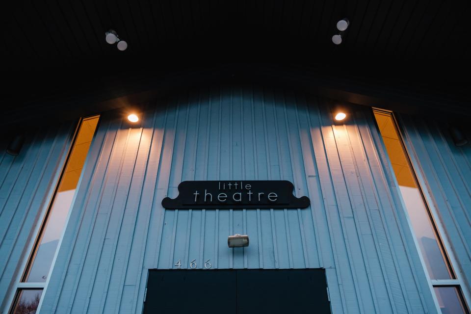 The entrance of the Little Theatre in New Philadelphia.