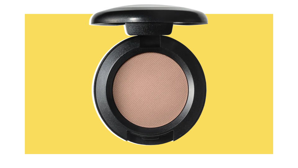 Add a touch of the M.A.C. Eyeshadow in “Wedge” to your lids for everyday wear.