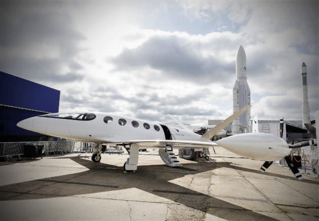 Eviation’s Alice electric airplane makes its debut at the Paris Air Show. (Eviation Photo)