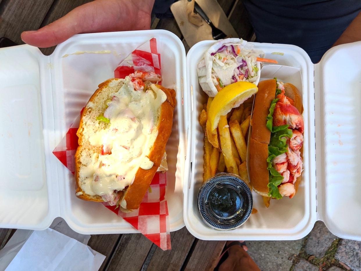 lobster roll side by side