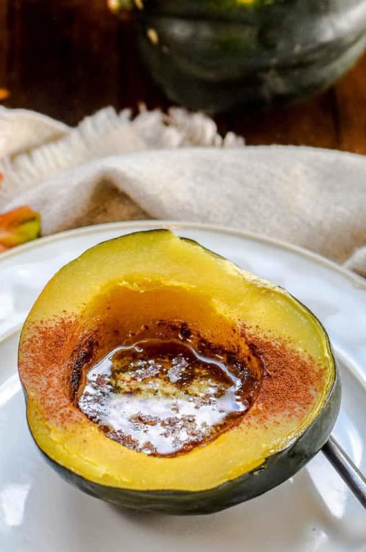 <p>Flavor Mosaic</p><p>With only 5 ingredients, Instant Pot acorn squash cooks in less than 25 minutes and makes a comforting sweetened Fall side dish that is perfect for Thanksgiving. </p><p><strong>Get the recipe: <a href="https://flavormosaic.com/instant-pot-acorn-squash/" rel="nofollow noopener" target="_blank" data-ylk="slk:Instant Pot Acorn Squash;elm:context_link;itc:0;sec:content-canvas" class="link ">Instant Pot Acorn Squash</a></strong></p>