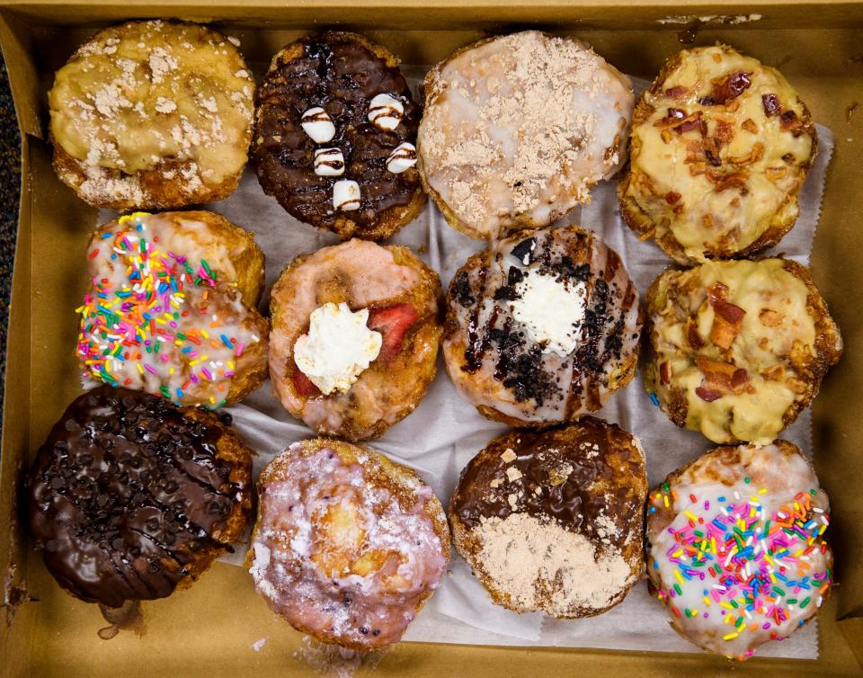 A dozen doughnuts from Parlor Doughnuts on Kirkwood Avenue on April 6.