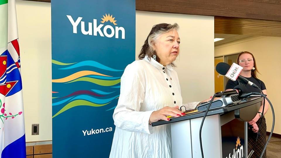 Tracy-Anne McPhee, the Yukon's justice minister and attorney-general -and former education minister. A Dawson City woman wants reassurance that she won't be able to influence a case that's currently before the Supreme Court. 