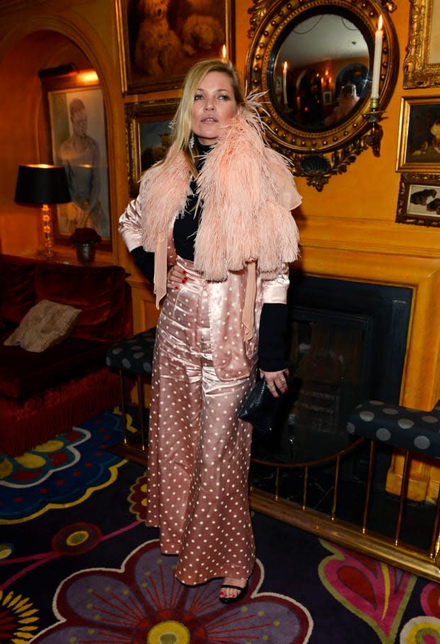 Kate Moss at a premiere party for "<em>A String of Naked Lightbulbs" in 2014. </em>
