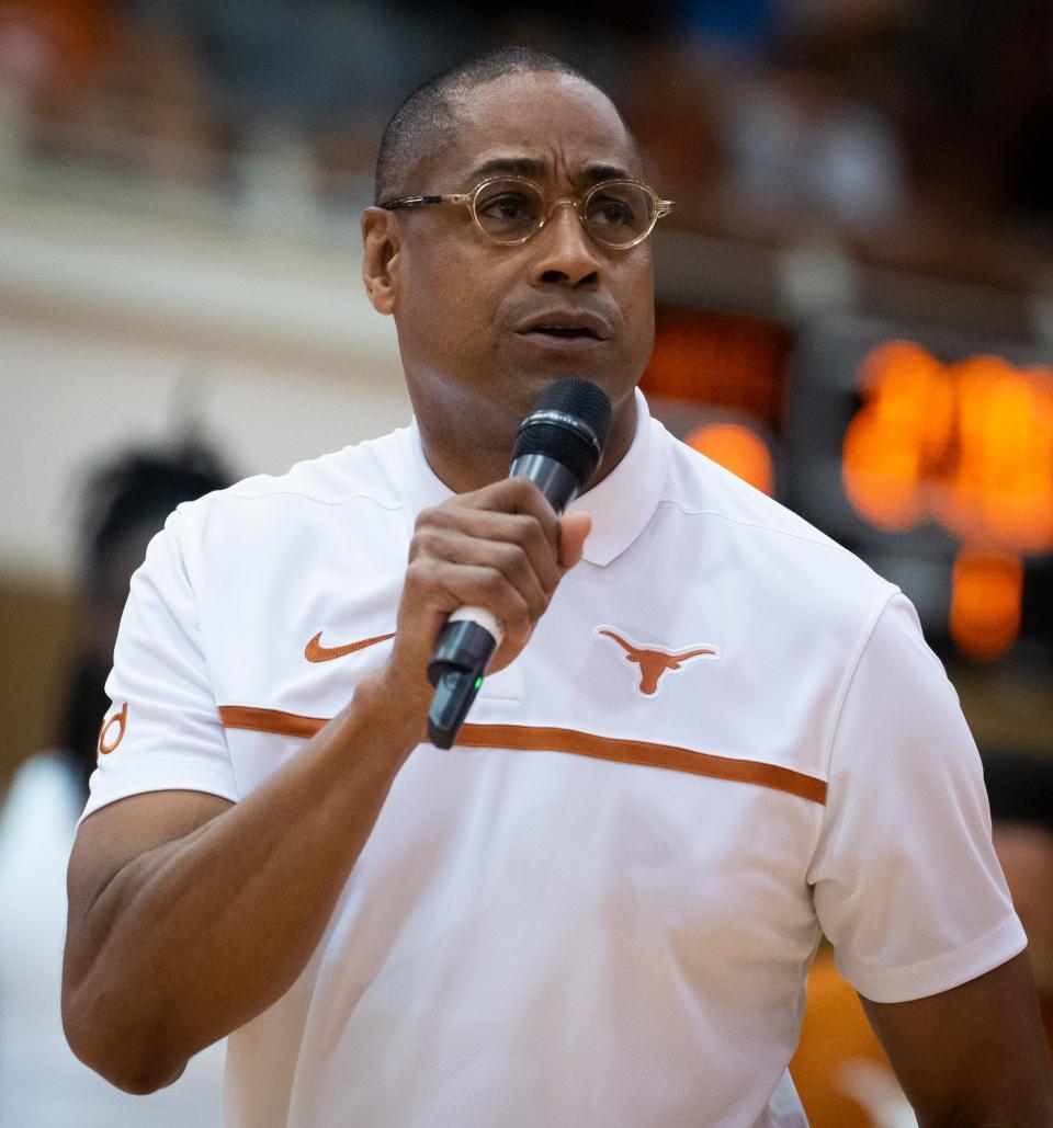 Texas men's basketball coach Rodney Terry is very familiar with his team's scrimmage opponent Monday. He graduated from St. Edward's in 1990.
