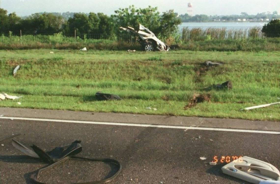 The Jaguar involved in the crash was “sheared in half” and the Honda flipped upside down, Florida troopers said.
