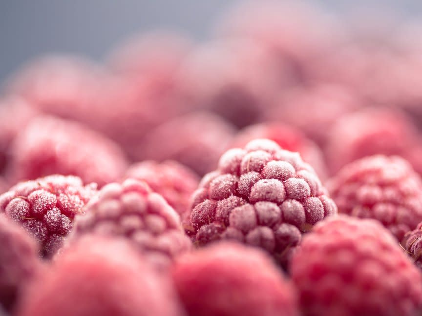 gefrorene Himbeeren frozen