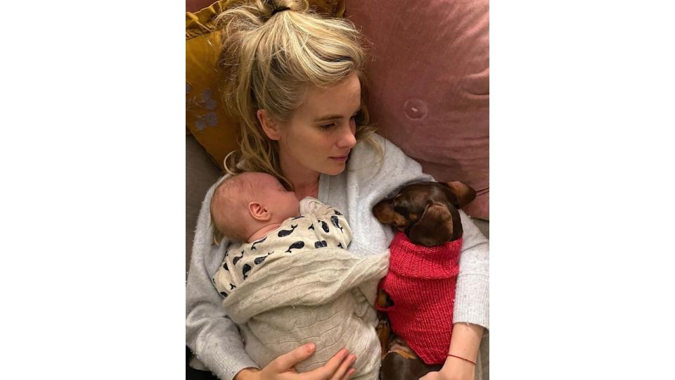 Cressida Bonas with baby son Wilbur