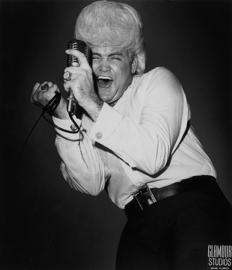 <p>Wayne Cochran was a soul singer known for his outlandish outfits and white pompadour hairstyle. He died Nov. 21 at the age of 78.<br>(Photo: Getty Images) </p>