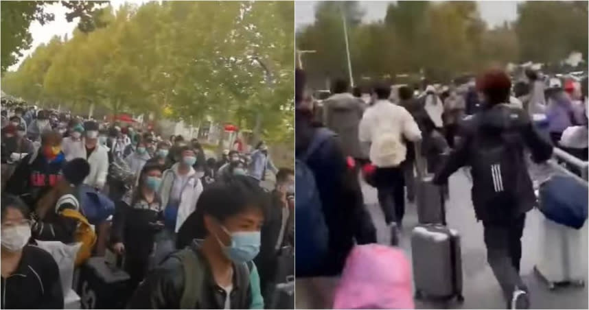 鄭州再爆3萬多名學生逃離校園，人數之多更甚富士康。（圖／翻攝YouTube）