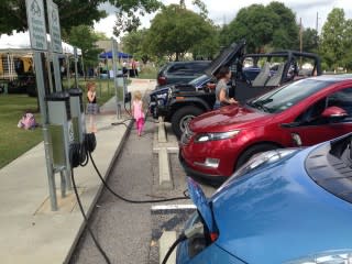 National Drive Electric Week 2014: Charging in Austin. Photo by Aaron Choate.