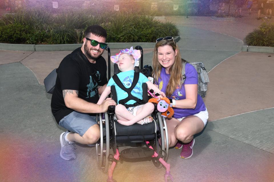 Nick Grant and Katie DeNardi-Grant and their daughter, Sloane, make as many trips as possible to Walt Disney World from their home in Louisville, Ky.