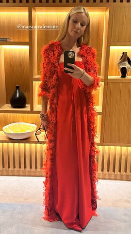 <p>gwyneth paltrow/instagram</p> Gwyneth Paltrow shows off her outfit for The Fashion Awards 2023 presented by Pandora at the Royal Albert Hall in London on Dec. 4, 2023
