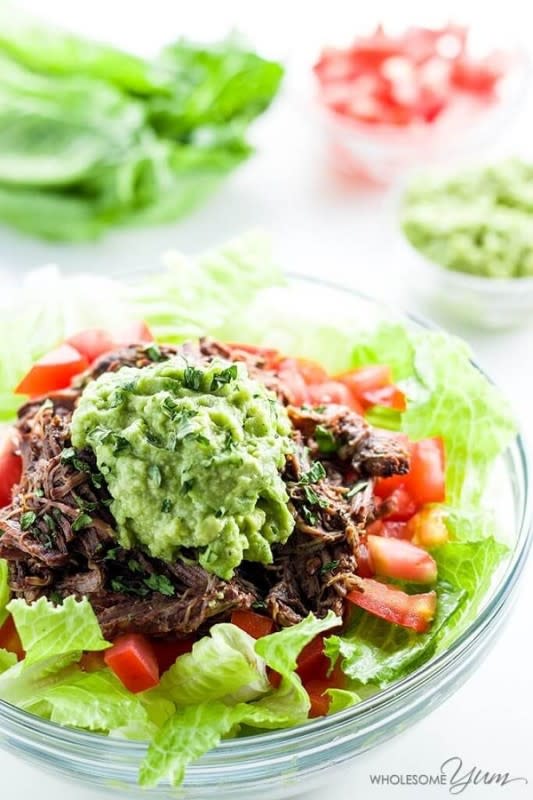 <p>Wholesome Yum</p><p>This is another tasty and easy slow cooker recipe to satisfy your Mexican food cravings.</p><p><strong>Get the recipe: </strong><a href="https://www.wholesomeyum.com/recipes/copycat-chipotle-barbacoa-slow-cooker-low-carb-paleo/" rel="nofollow noopener" target="_blank" data-ylk="slk:Copycat Chipotle Barbacoa;elm:context_link;itc:0;sec:content-canvas" class="link "><strong>Copycat Chipotle Barbacoa</strong></a></p>